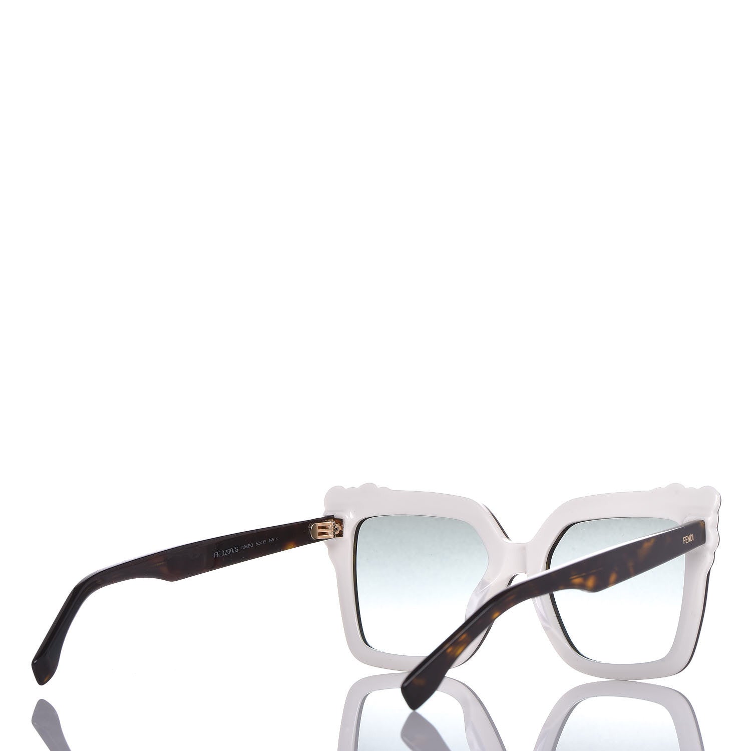 Fendi Studded Can Eye Sunglasses FF 0260/S Havana White 4 of 7