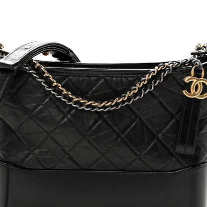 Chanel Aged Calfskin Quilted New Medium Gabrielle Hobo Black 8 of 11