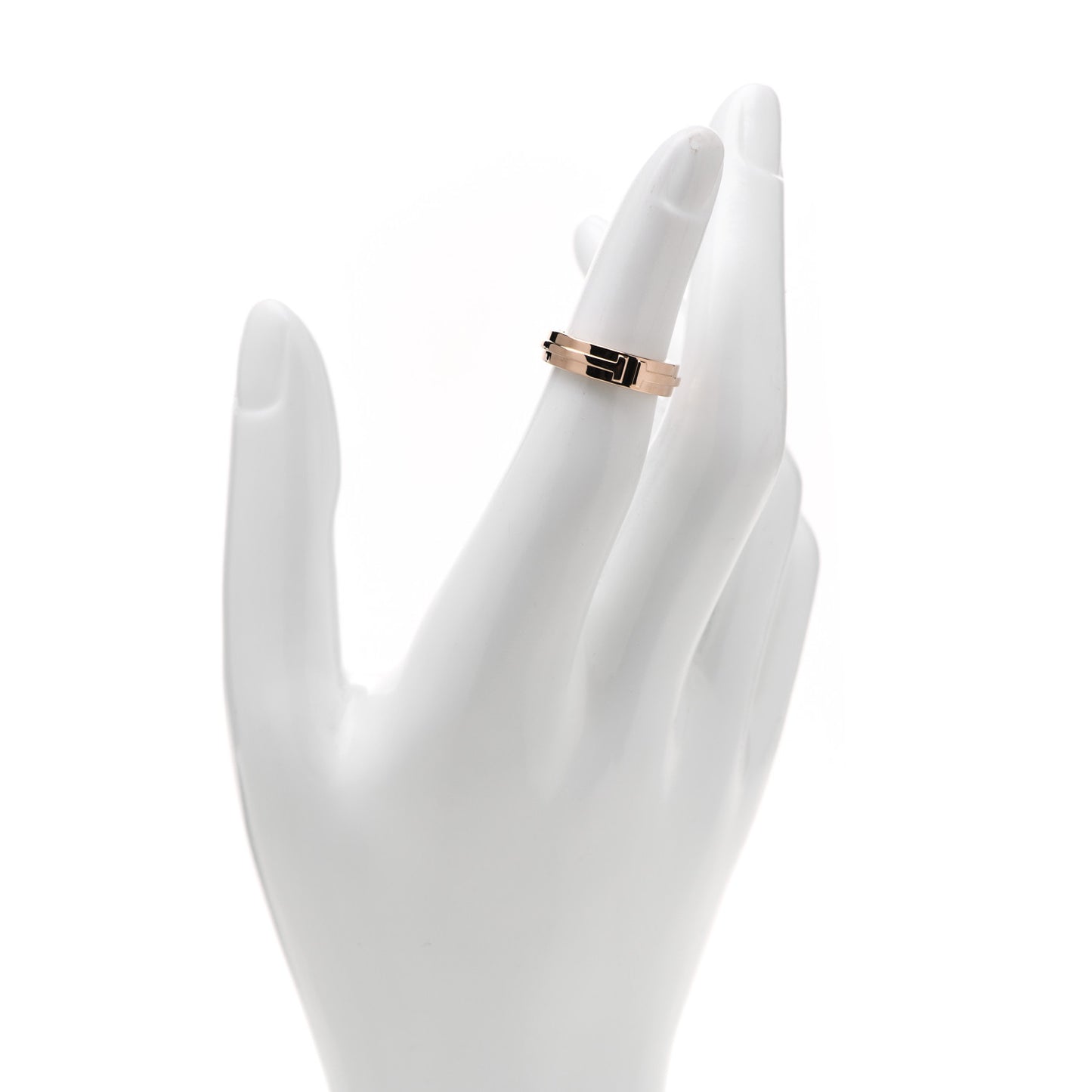 18K Rose Gold T Two Narrow Ring 46 3.75