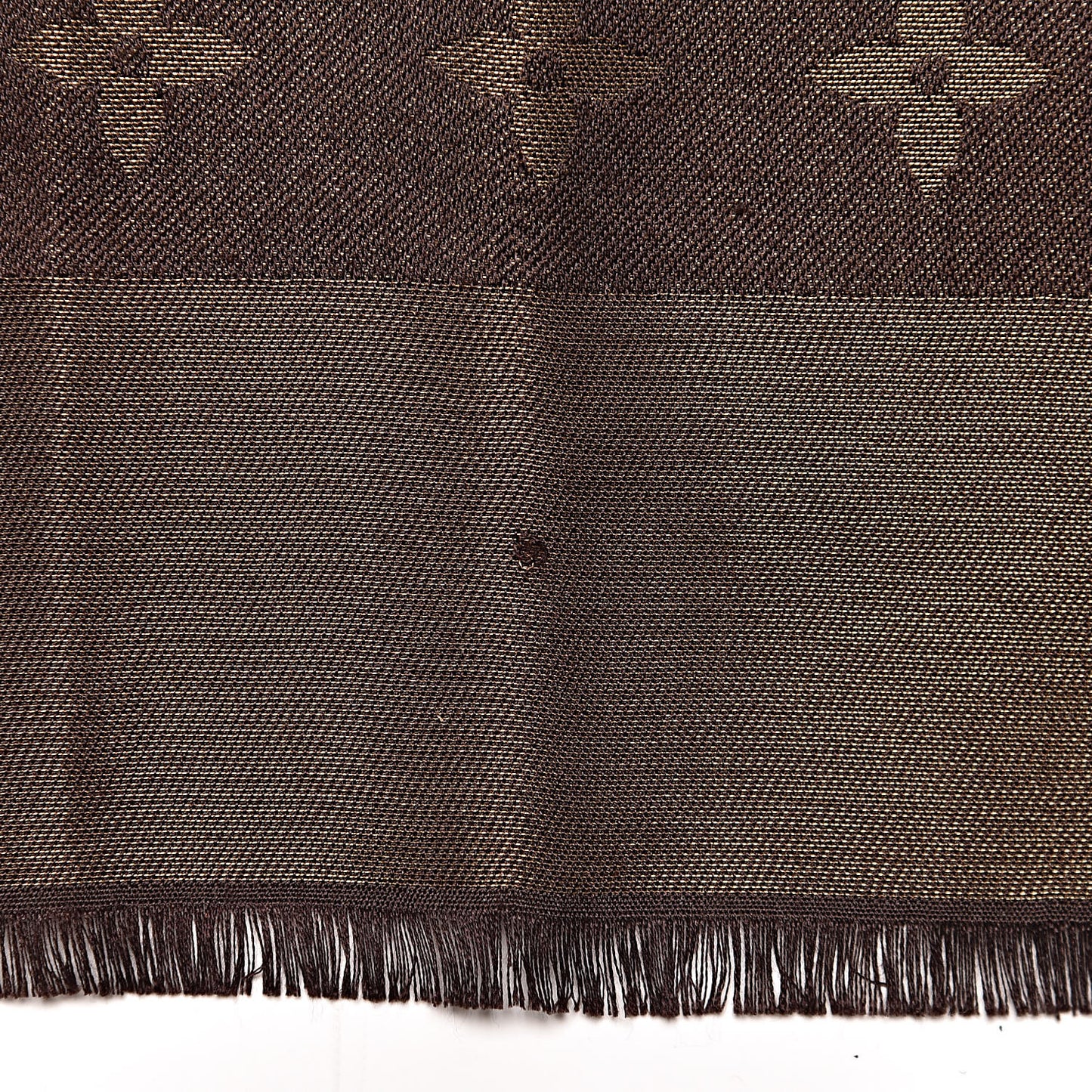 Silk Lurex Wool Monogram Shine Shawl Brown