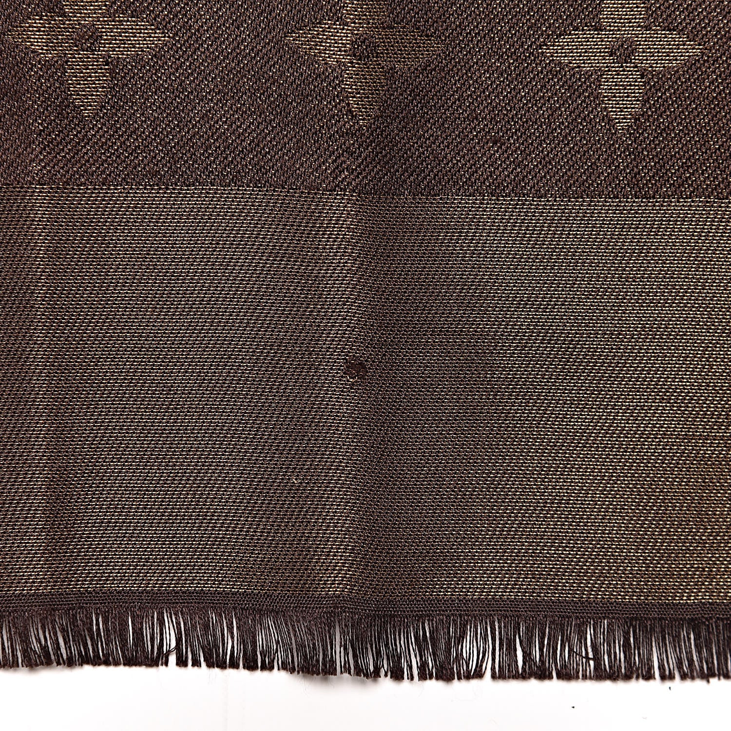 Louis Vuitton Silk Lurex Wool Monogram Shine Shawl Brown 7 of 7