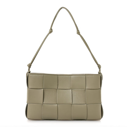 Bottega Veneta Calfskin Maxi Intrecciato Cassette Pouch On Strap Travertine 1 of 11