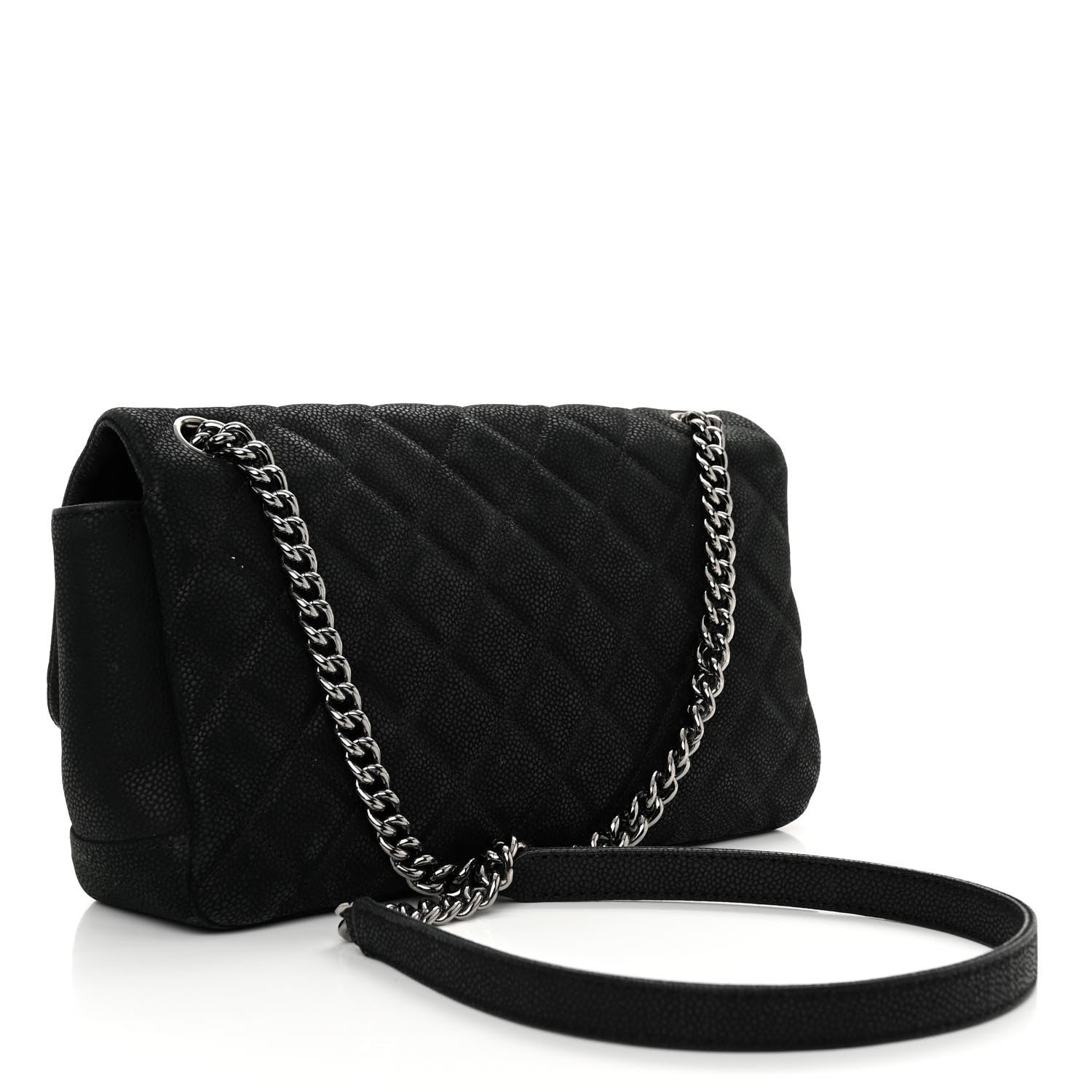 Chanel Iridescent Caviar Quilted Medium Lady Pearly Flap Black 3 of 12