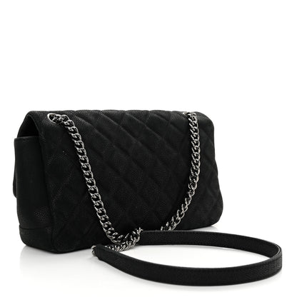 Chanel Iridescent Caviar Quilted Medium Lady Pearly Flap Black 3 of 12
