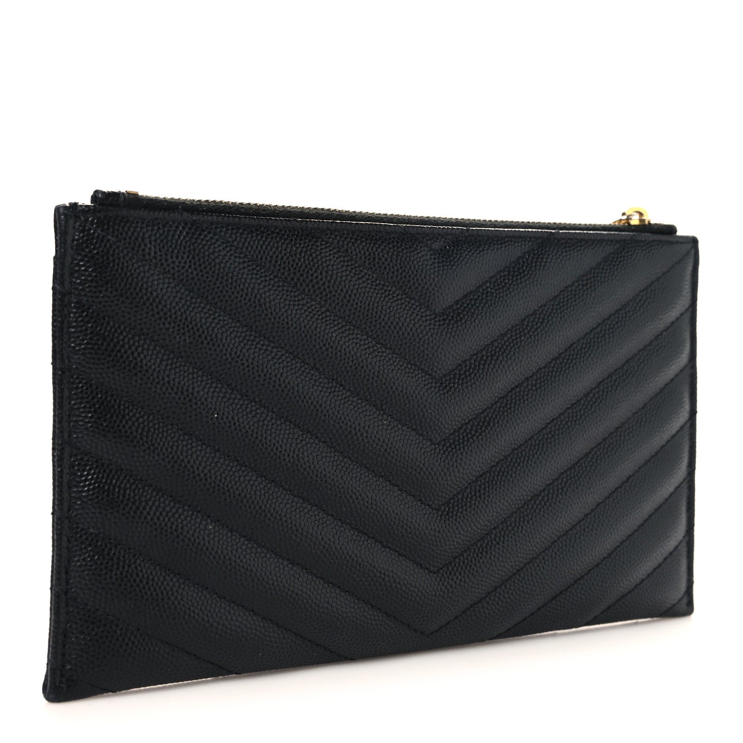 Grain De Poudre Chevron Monogram Bill Pouch Black