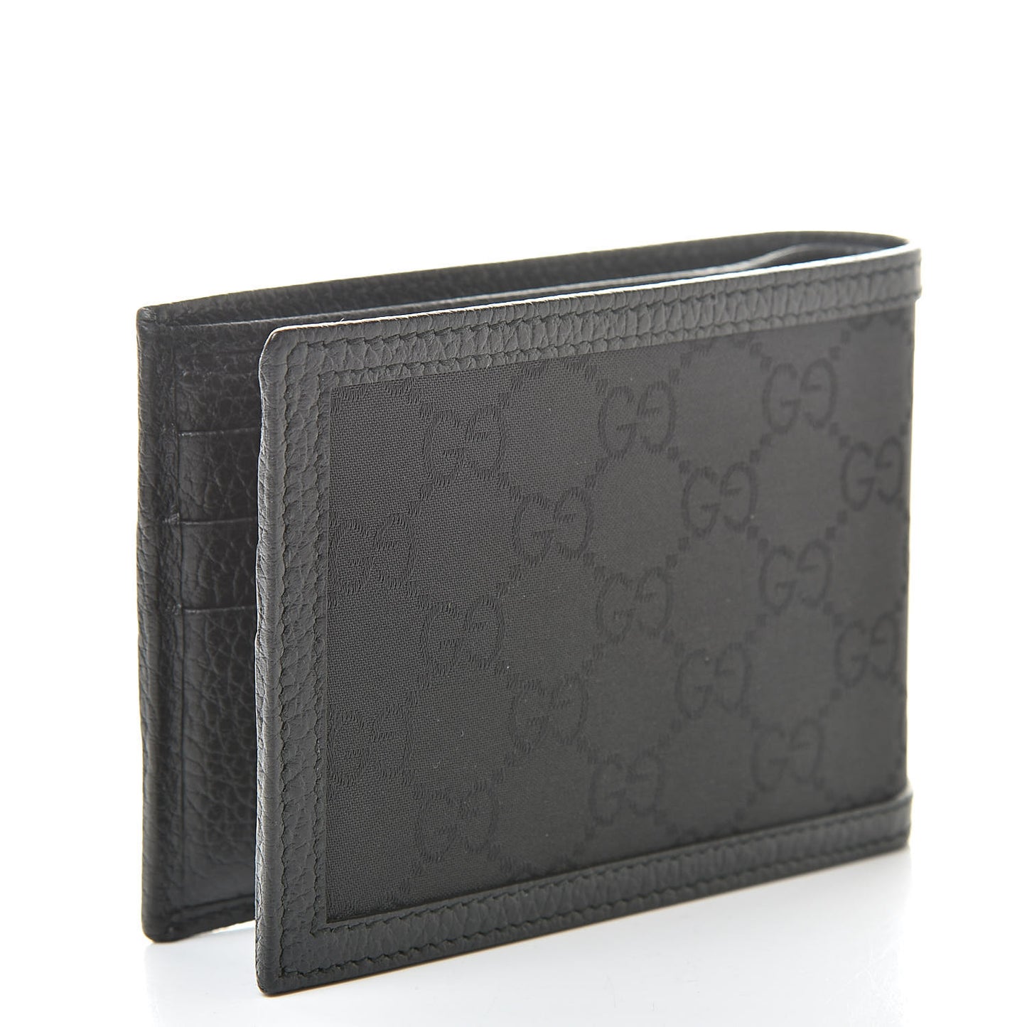 Nylon Monogram Bi-Fold Wallet Black