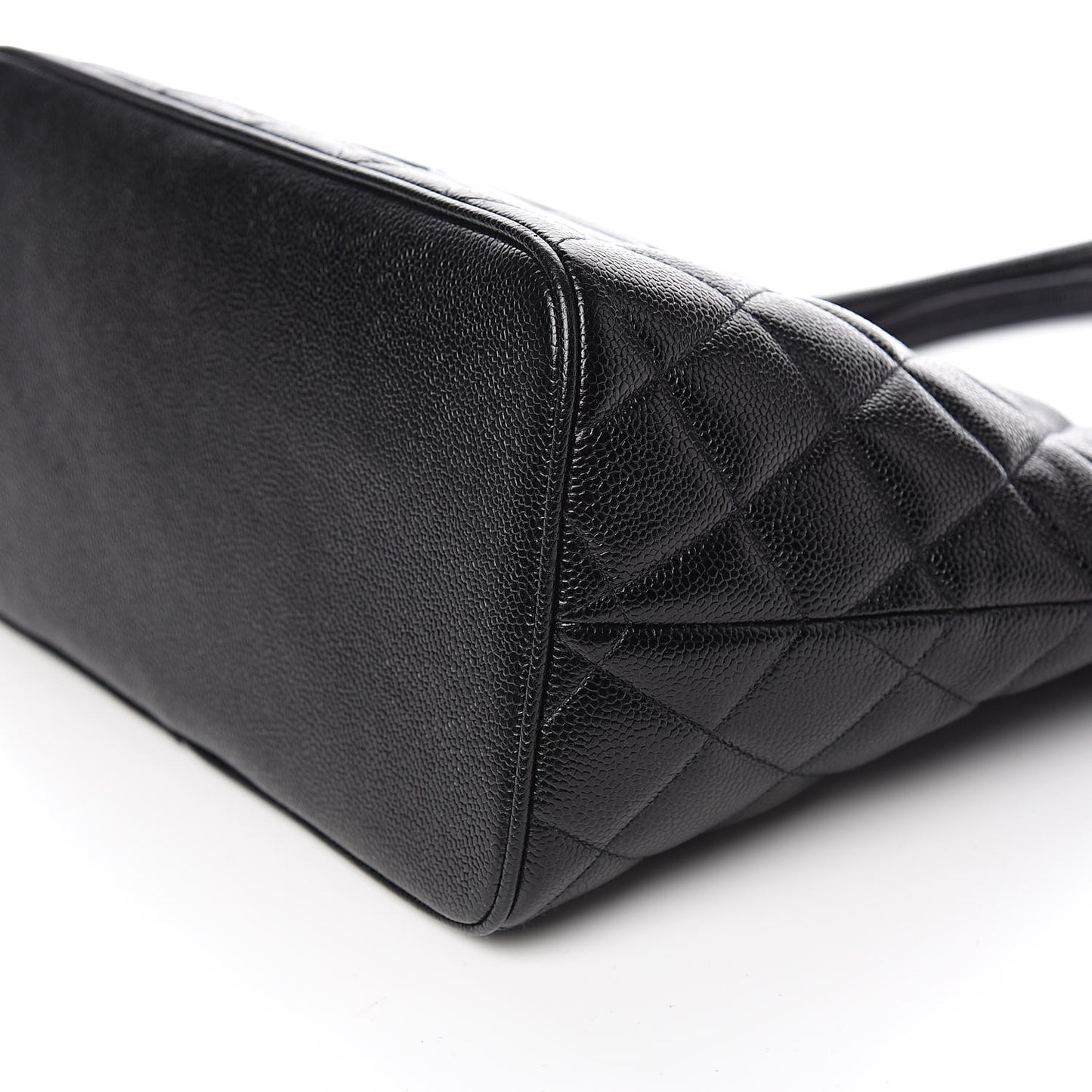 Caviar Quilted Medallion Tote Black