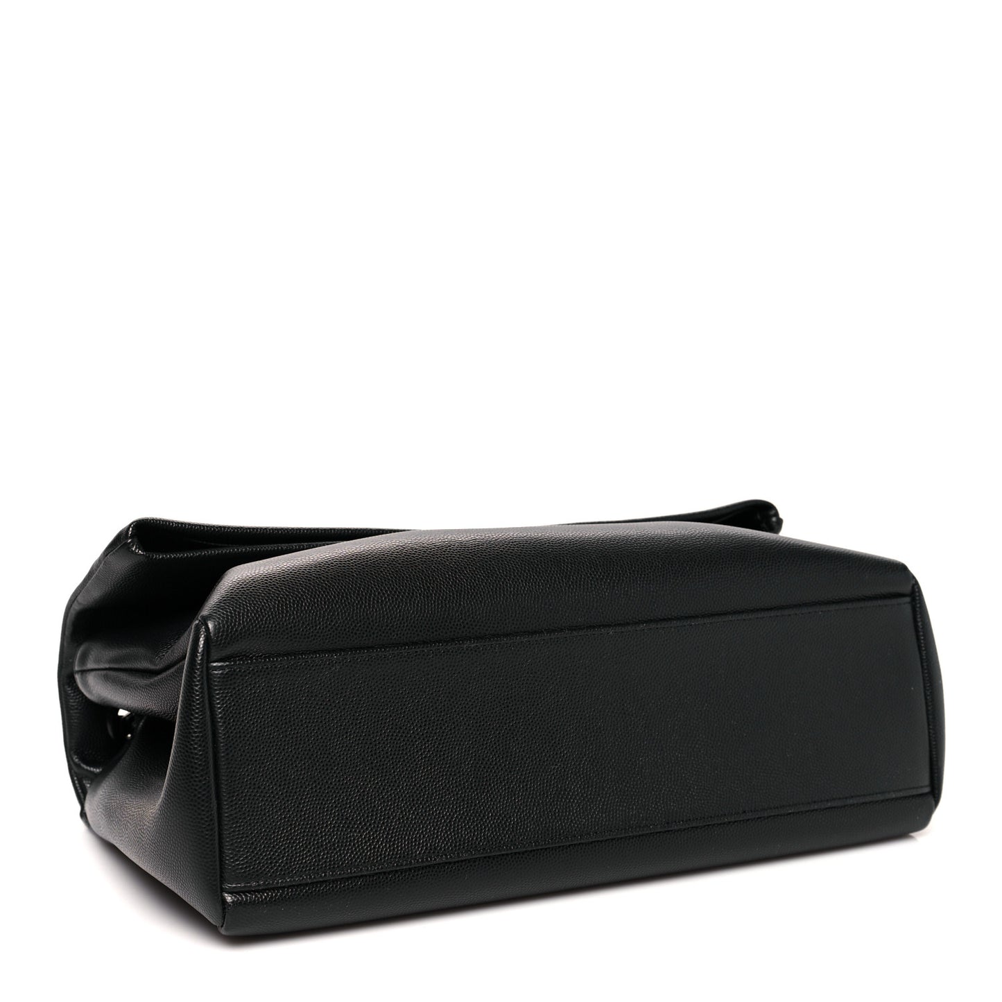 Grain De Poudre Medium West Hollywood Monogram Fold-Over Black