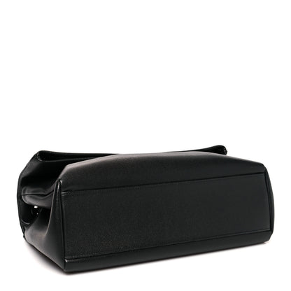 Saint Laurent Grain De Poudre Medium West Hollywood Monogram Fold-Over Black 4 of 9