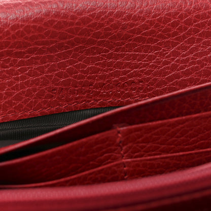Gucci Dollar Calfskin Petite GG Marmont Wallet Hibiscus Red 6 of 6