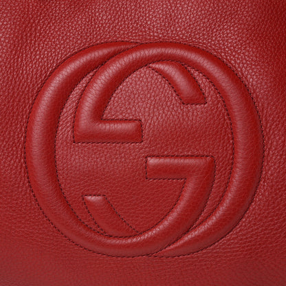 Gucci Pebbled Calfskin Large Soho Hobo Red 11 of 13