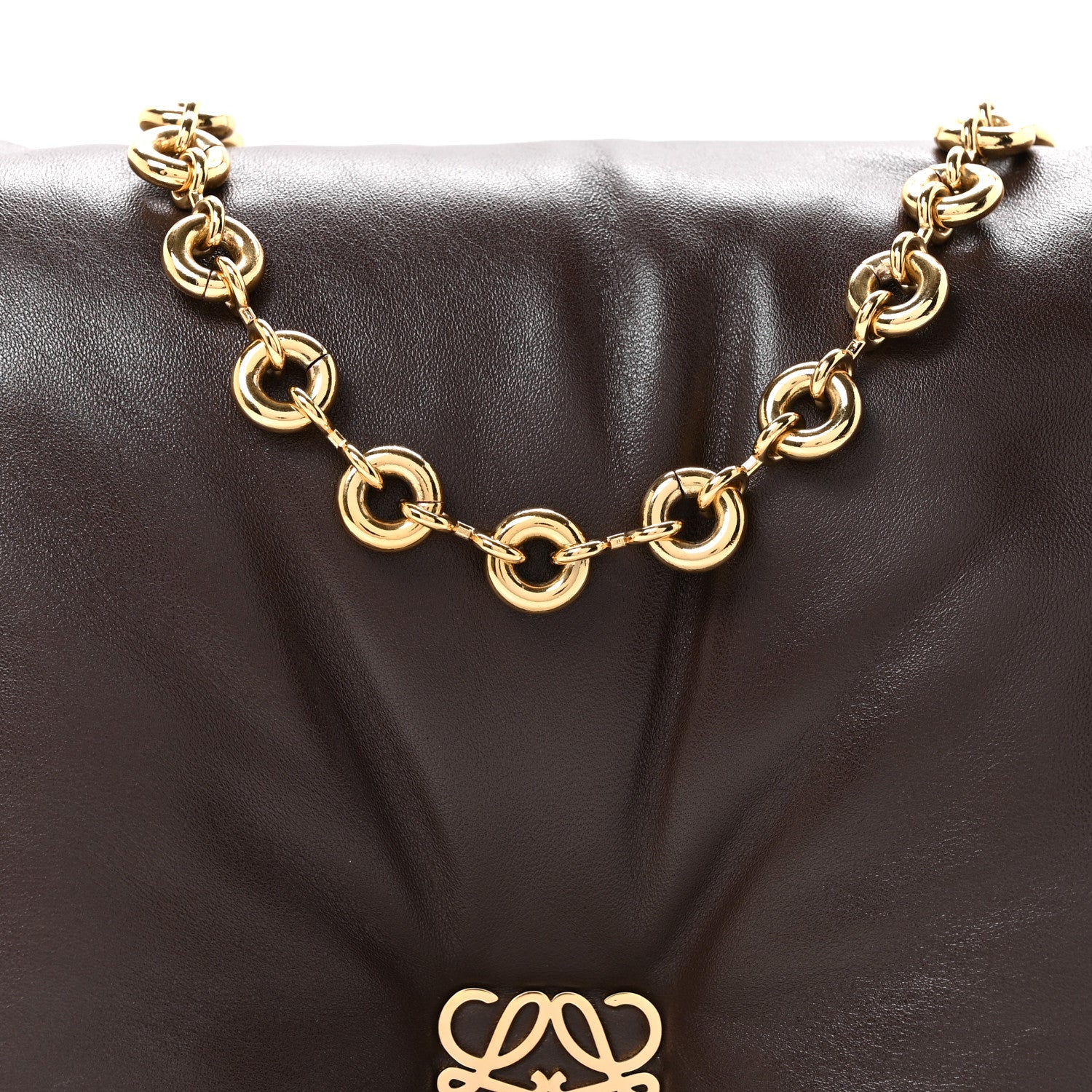 Loewe Lambskin Goya Puffer Bag Dark Chocolate 8 of 10