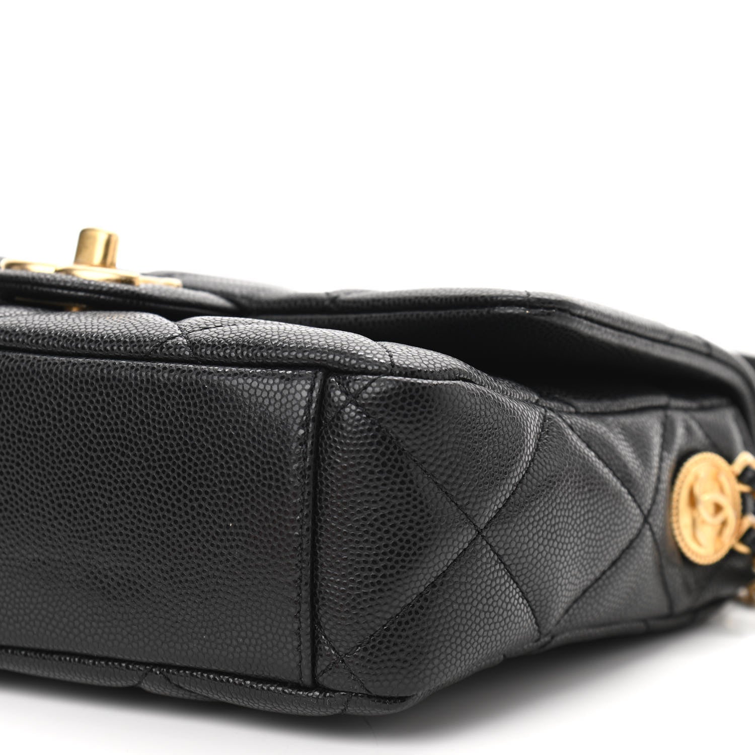 Chanel Caviar Quilted Small Twist Your Buttons Flap Black 10 of 11