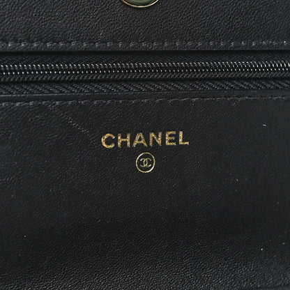 Chanel Lambskin Quilted Wallet On Chain WOC Black 6 of 11