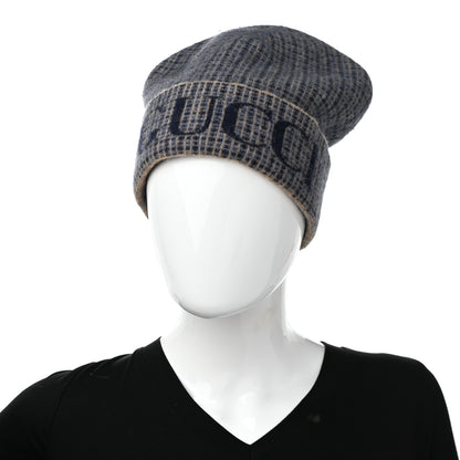 Gucci Wool Knit Beanie Hat Royal Blue 2 of 7