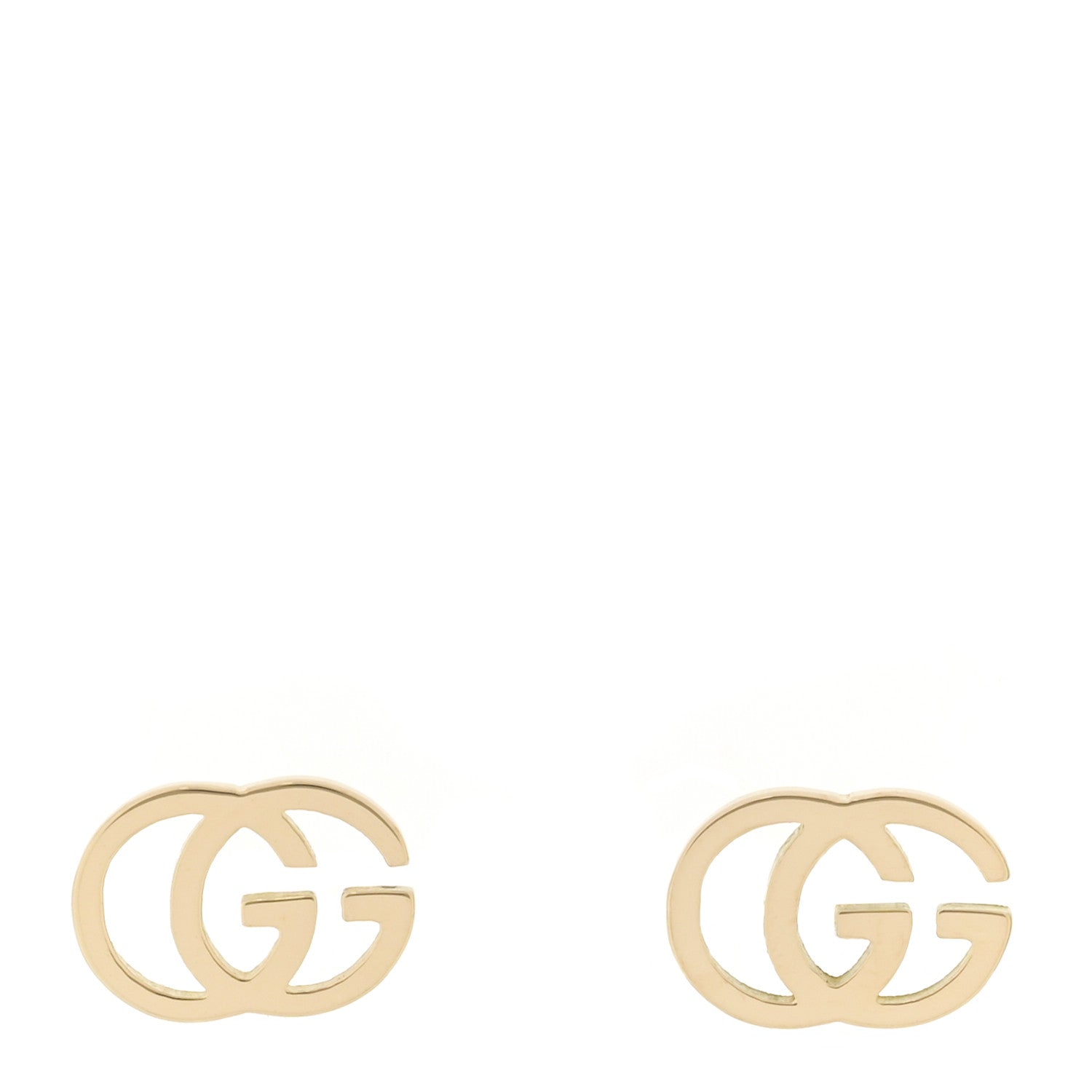 Gucci 18K Yellow Gold GG Tissue Stud Earrings 1 of 5
