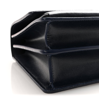 Saint Laurent Suede Calfskin Medium Monogram Sunset Bleu Fonce 8 of 9