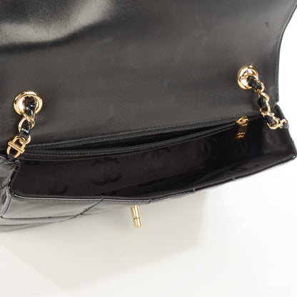 Chanel Patent Quilted Medium Chocolate Bar Flap Black 6 of 9