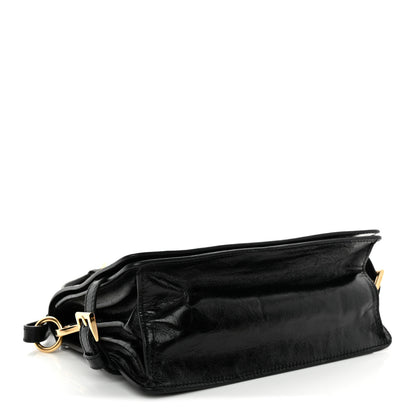 Prada Soft Lux Calfskin Triangle Mini Shoulder Bag Black 4 of 11