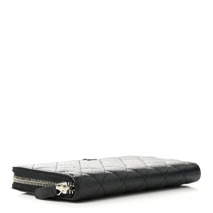 Chanel Caviar Quilted Large Gusset Zip Around Wallet Black 4 of 9
