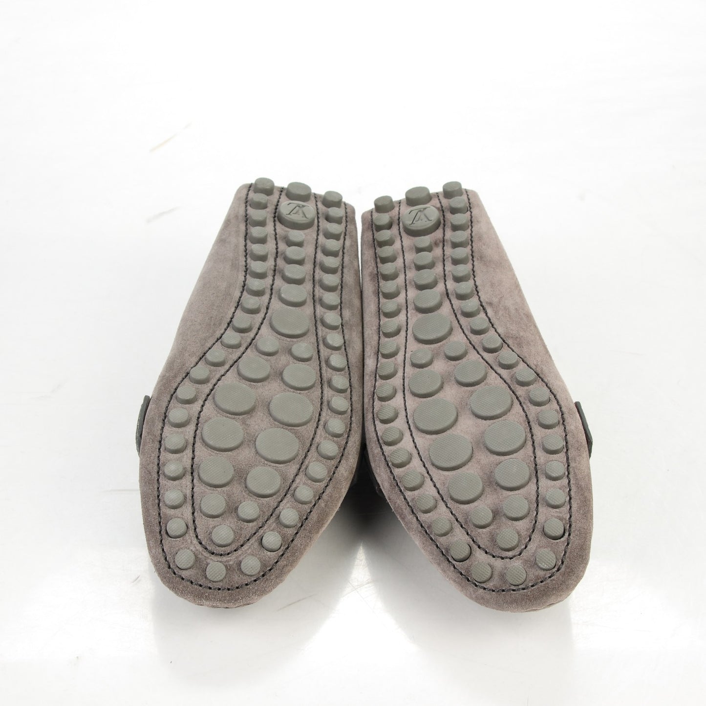 Suede Zipper Oxford Loafers 38 Grey