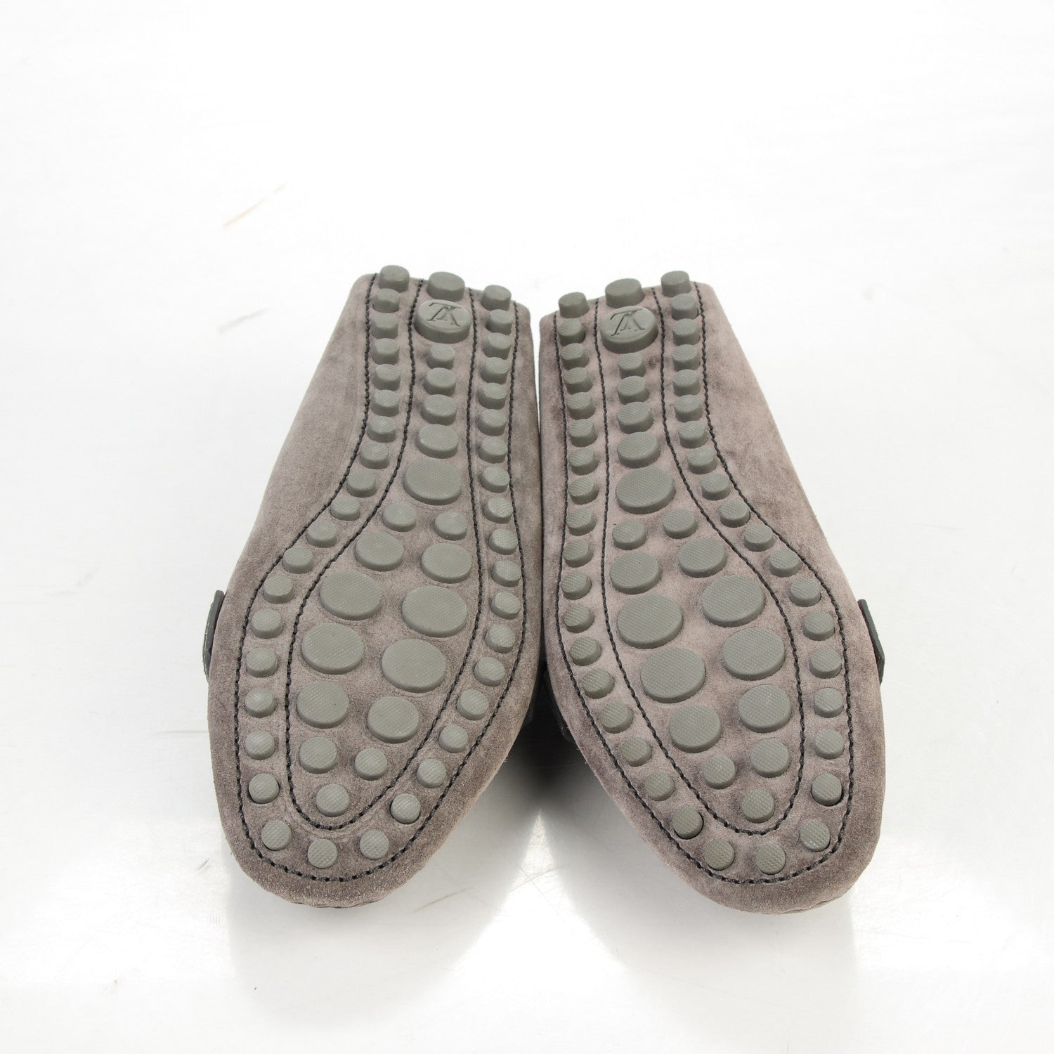 Louis Vuitton Suede Zipper Oxford Loafers 38 Grey 5 of 5