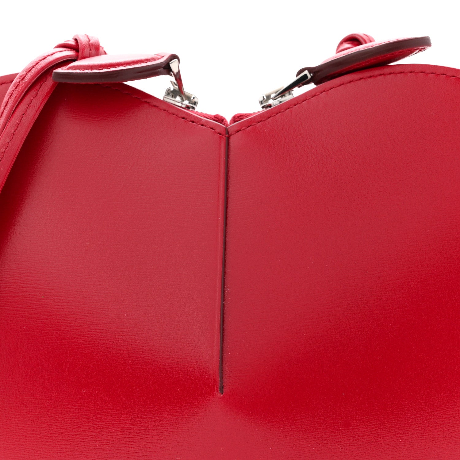 Alaia Lux Calfskin Le Coeur Bag Lacquer Red 7 of 9