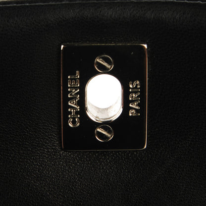Chanel Lambskin Chevron Quilted Large Surpique Flap Black 6 of 8