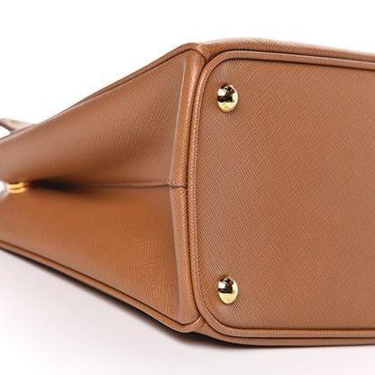 Prada Saffiano Small Galleria Double Zip Tote Caramel 8 of 9