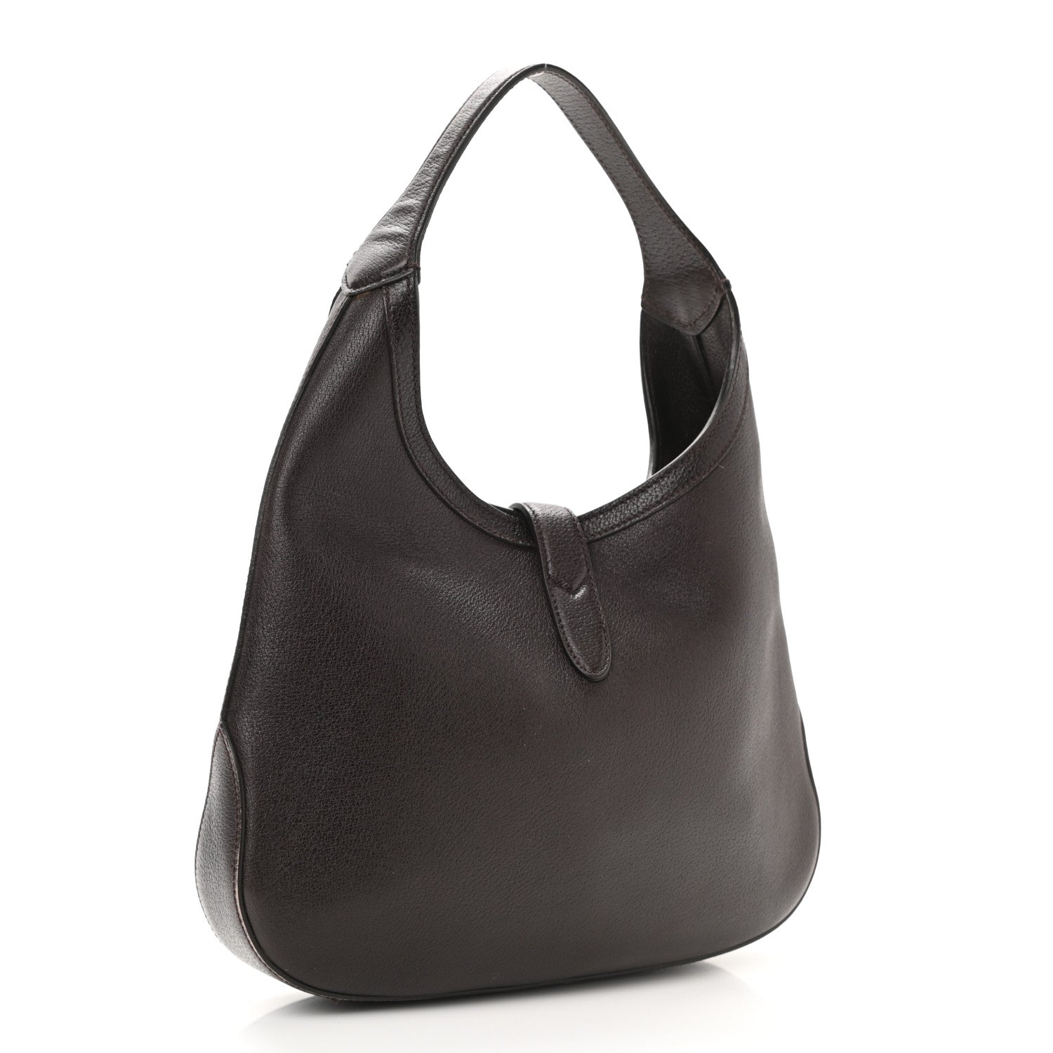 Gucci Soft Grained Calfskin Web Medium Jackie Hobo Dark Brown 3 of 11