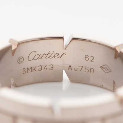 Cartier 18K White Gold Tank Francaise Ring 62 10 4 of 4