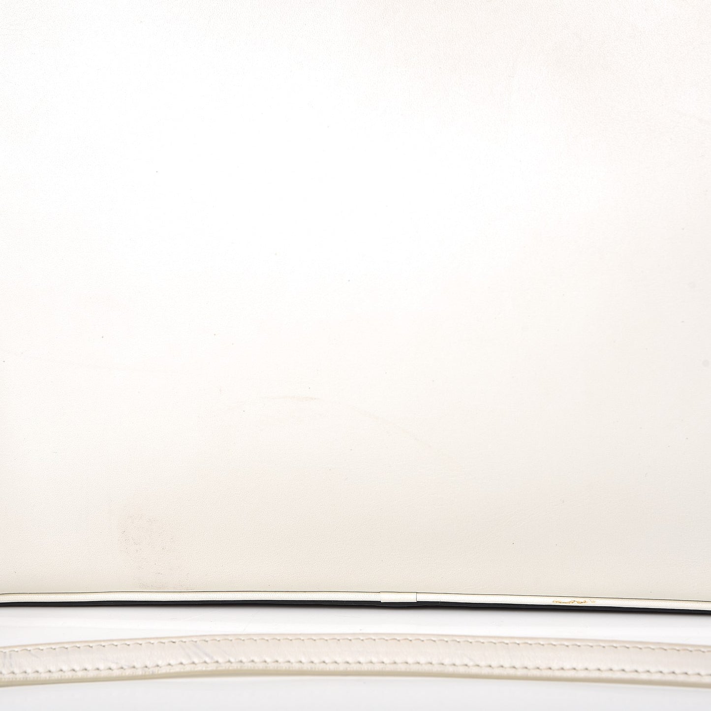 Nappa Calfskin Bicolor Medium Side Lock Shoulder Bag White
