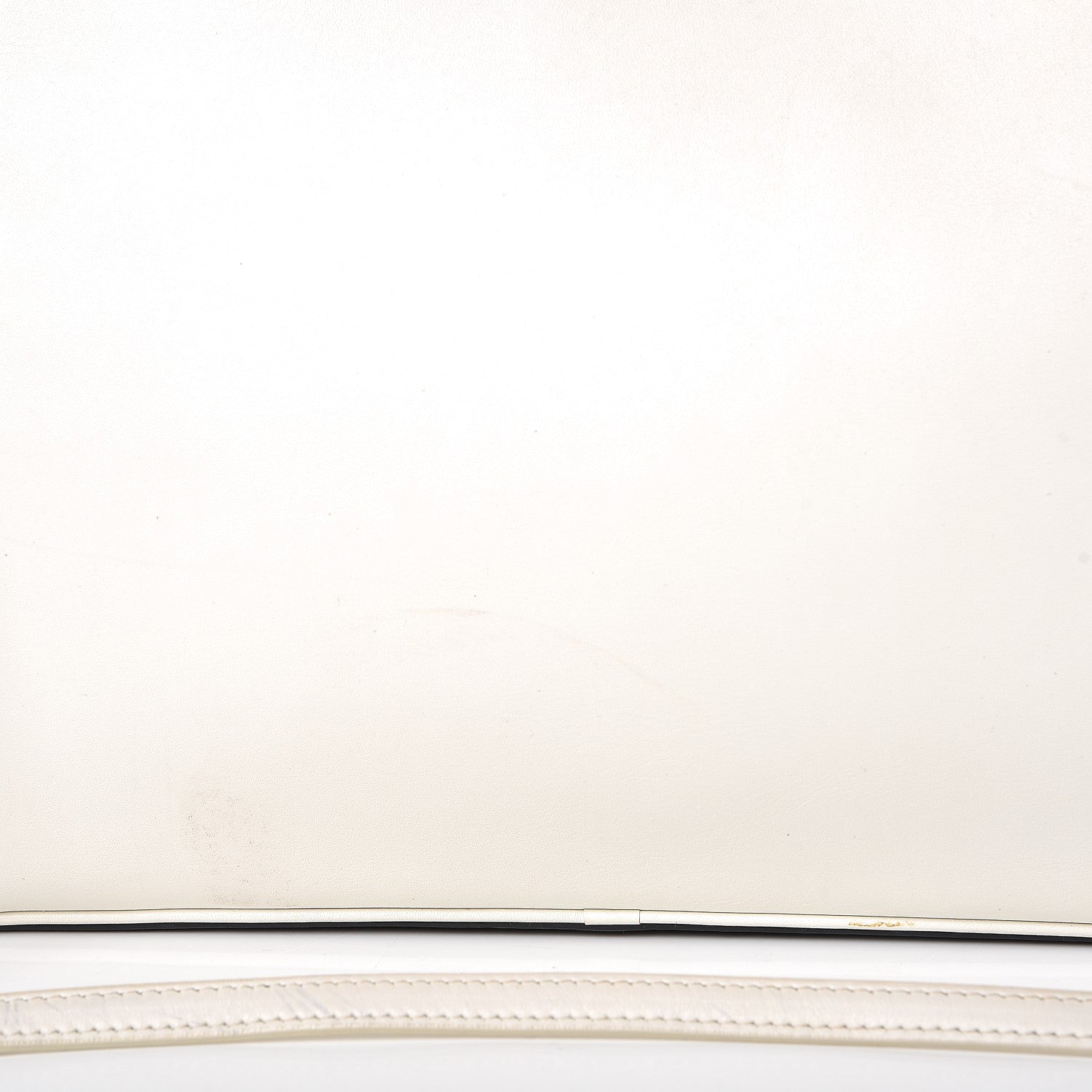 Celine Nappa Calfskin Bicolor Medium Side Lock Shoulder Bag White 7 of 12