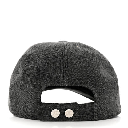 Chanel Cotton Sequin CC Cap Hat Black 6 of 10