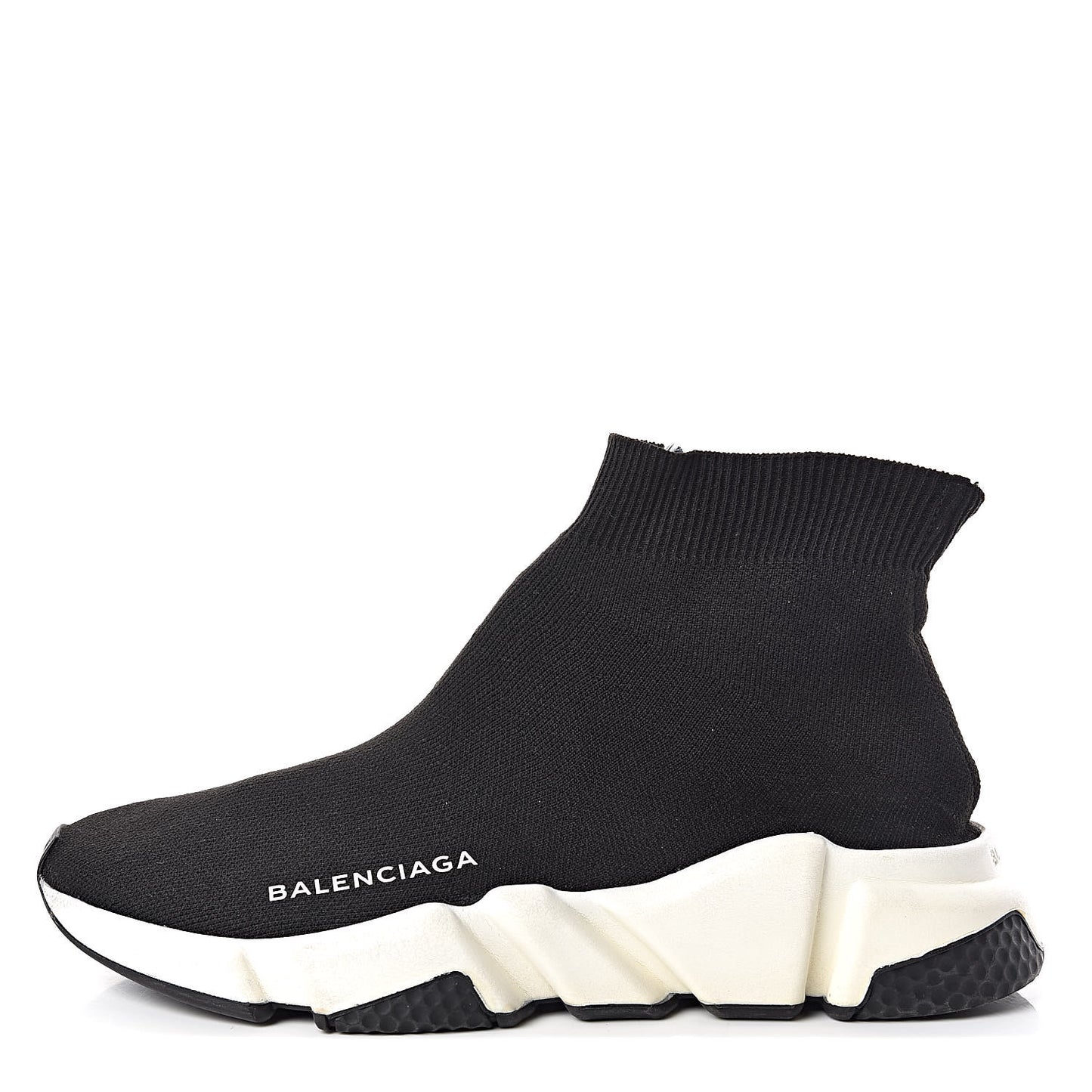 Neoprene Knit Womens Speed Sneakers 37 Black White