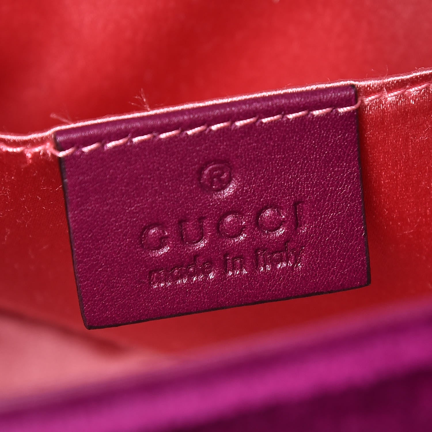 Gucci Velvet Matelasse Embroidered Mini GG Marmont Shoulder Bag Bordeaux 8 of 11