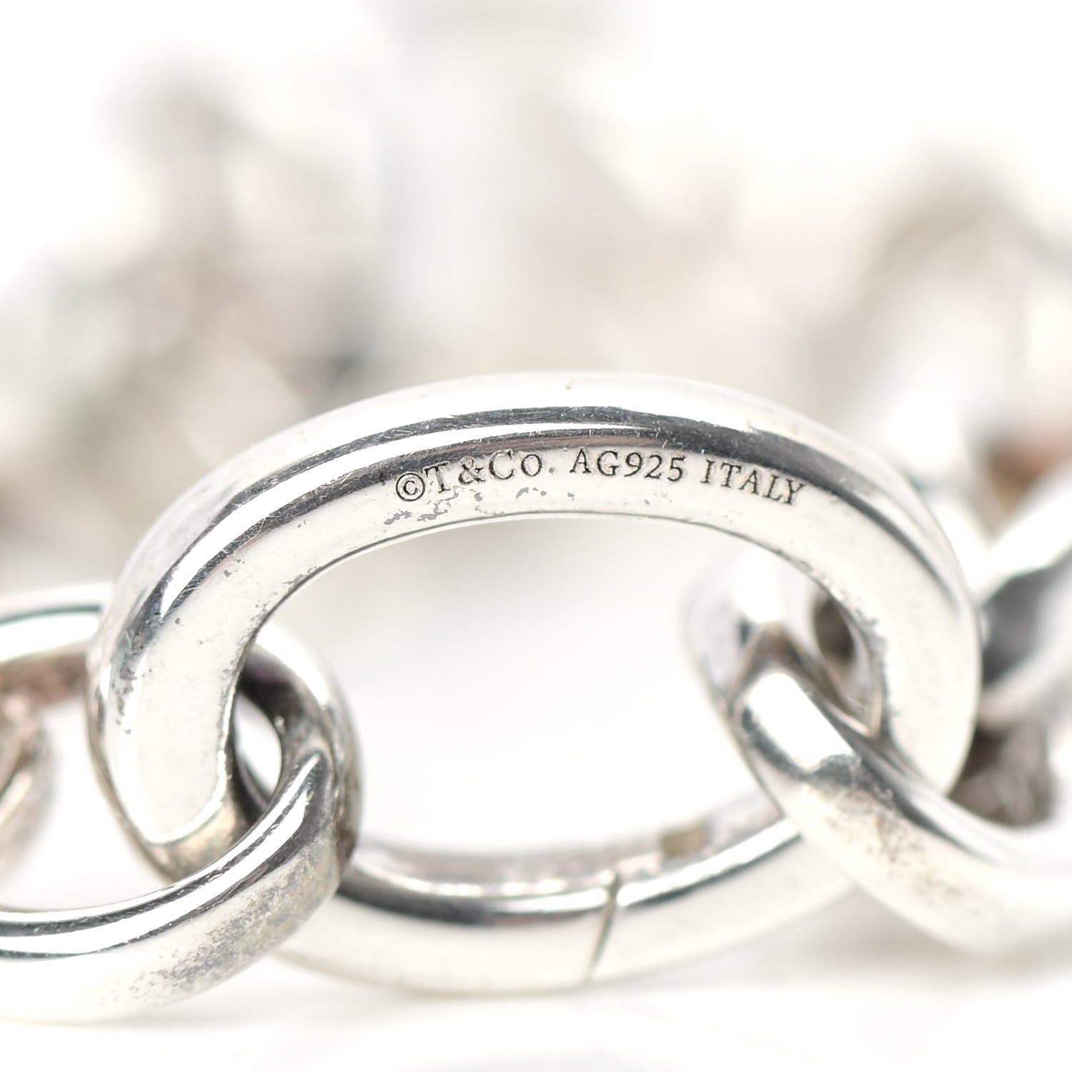 Tiffany Sterling Silver Oval Clasping Link Bracelet 4 of 6