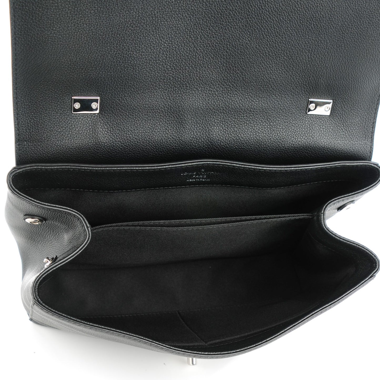Calfskin Lockme II Top Handle Black