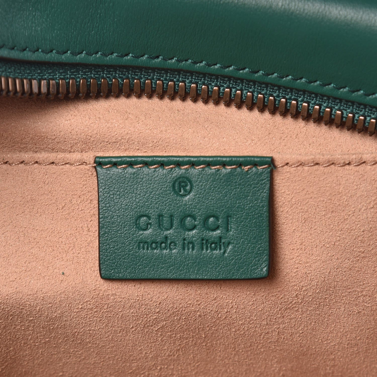 Gucci Calfskin Matelasse Small GG Marmont Chain Shoulder Bag Emerald Green 6 of 9