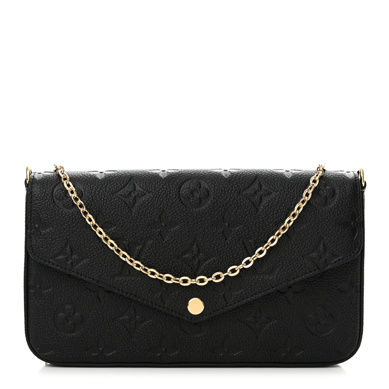 Louis Vuitton Empreinte Pochette Felicie Chain Wallet Black 1 of 10