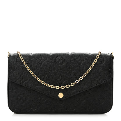 Louis Vuitton Empreinte Pochette Felicie Chain Wallet Black 1 of 10