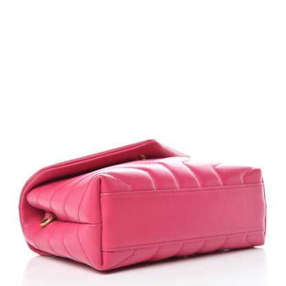 Saint Laurent Calfskin Y Quilted Monogram Toy Loulou Crossbody Bag Freesia 4 of 10