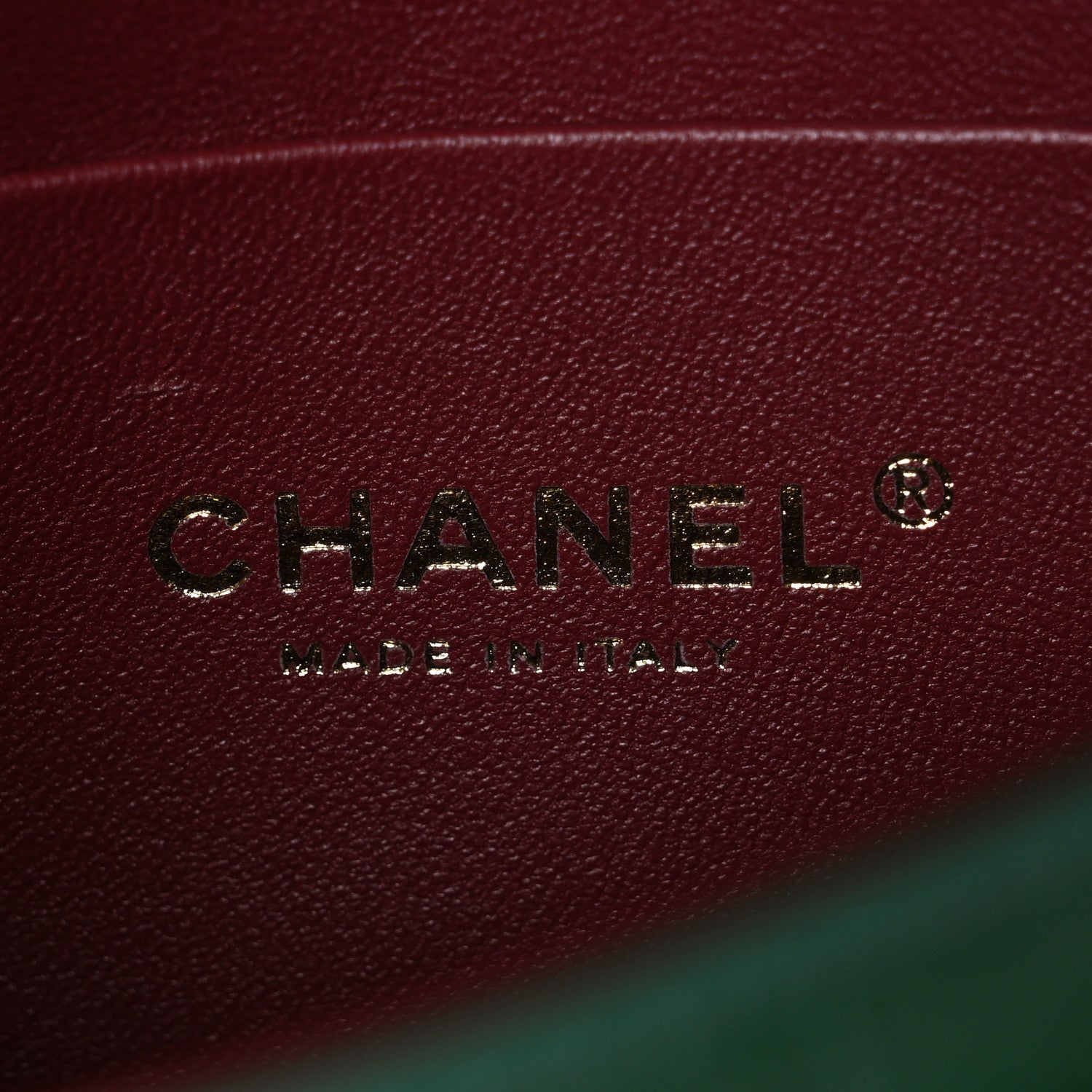 Chanel Calfskin Crocodile Embossed Turn Around Clutch With Chain Green 6 of 11