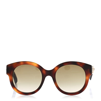 Gucci Acetate Round Frame GG Star Sunglasses GG0207S Tortoiseshell 2 of 7