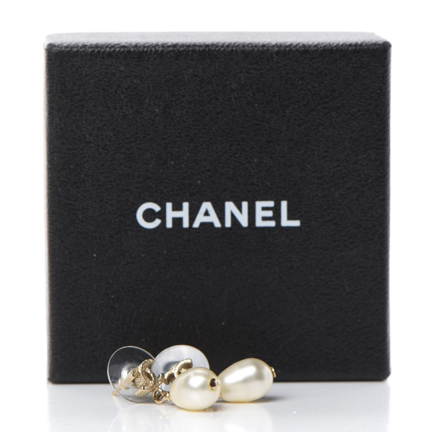 Pearl CC Drop Earrings Gold