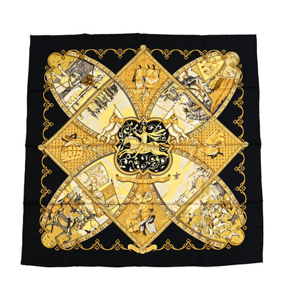 Hermes Silk La Vie A Cheval Scarf 90 1 of 3