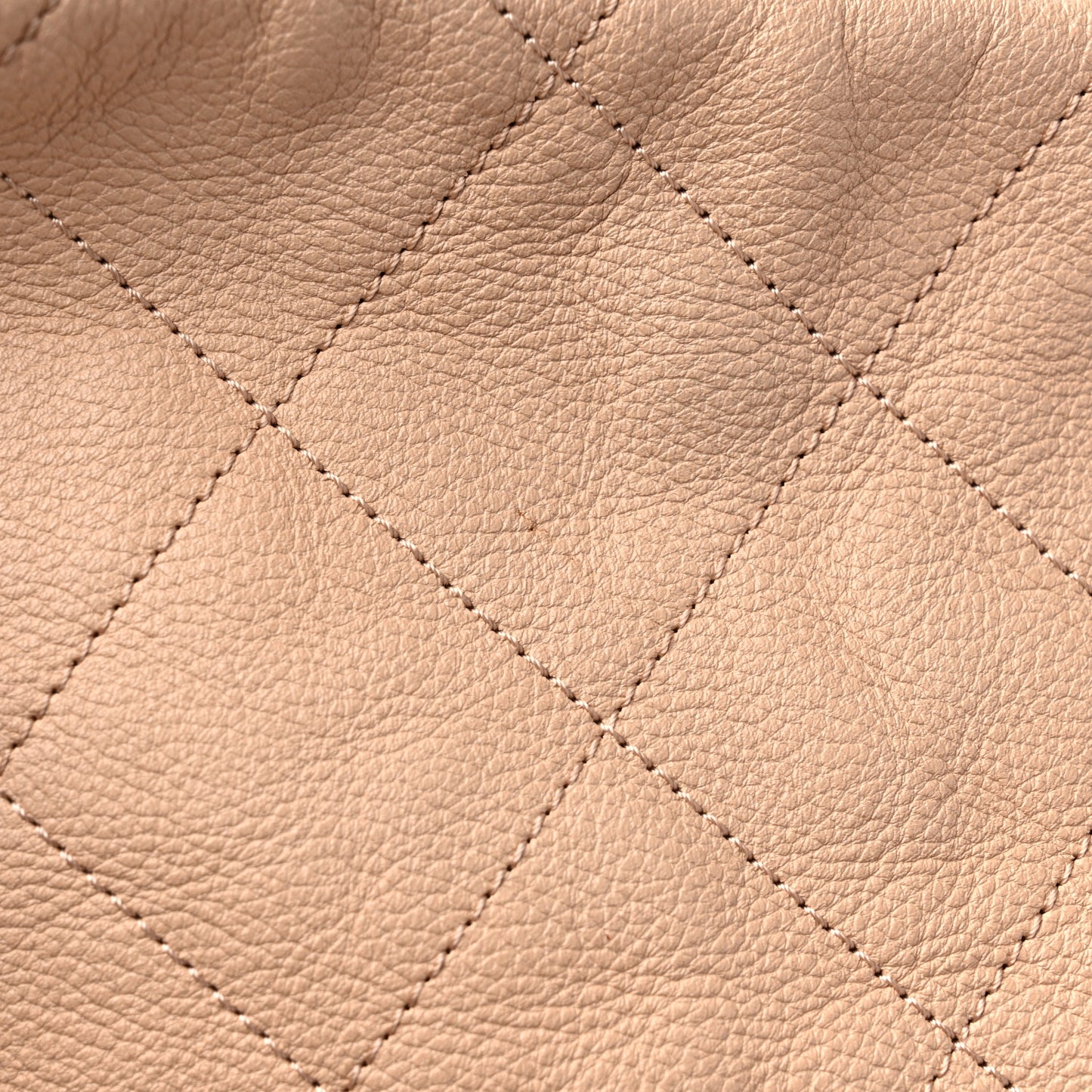 Grained Calfskin Stitched Medium Braided With Style Hobo Beige