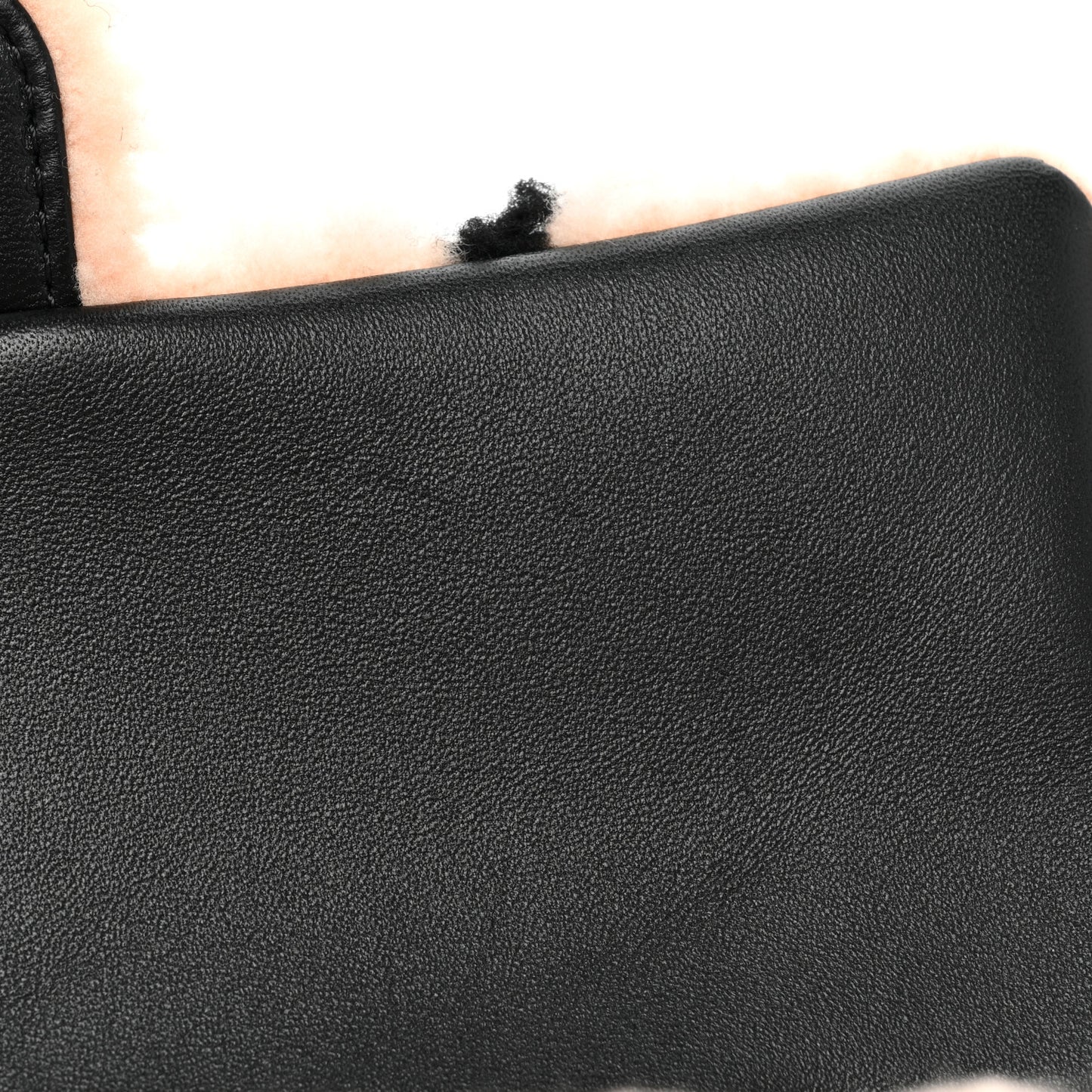 Shearling Lambskin Large Fluffy Tartan Single Flap Pink Black