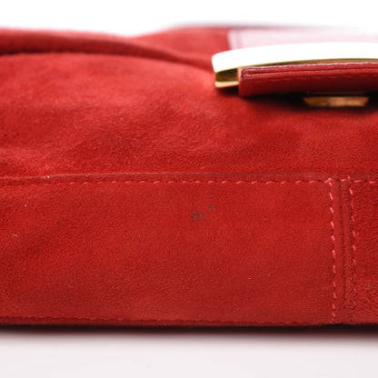 Fendi Suede Baguette Red 7 of 8