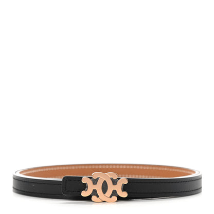Hermes Swift Epsom 13mm Medaillon Lift Belt 80 Black Gold 1 of 6